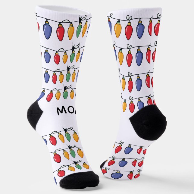 Personalized Christmas Lights   Socken (Gewinkelt)