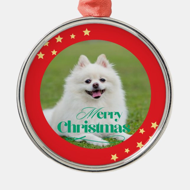 Personalized Christmas Ornament Aus Metall (Vorne)