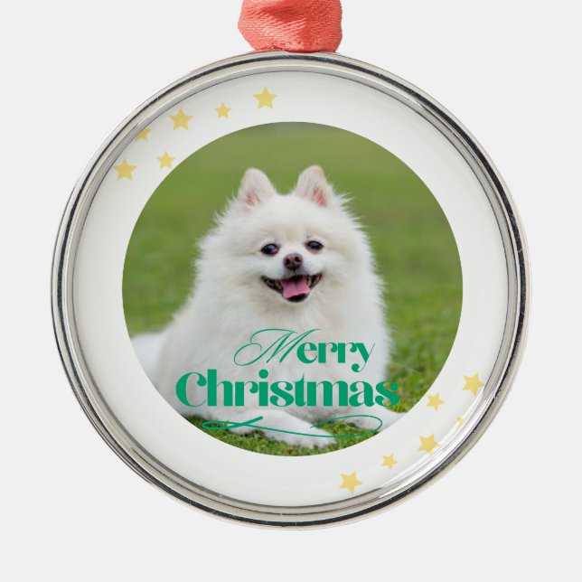 Personalized Christmas Ornament Aus Metall (Vorne)