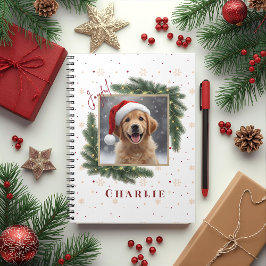 Personalized Christmas Pet Photo – Holiday  Notizblock