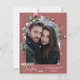 Personalized Christmas Photo Card - Holiday  Dankeskarte