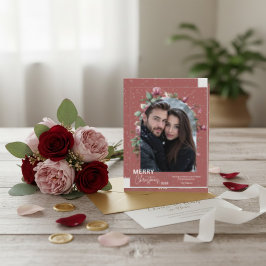 Personalized Christmas Photo Card - Holiday  Dankeskarte
