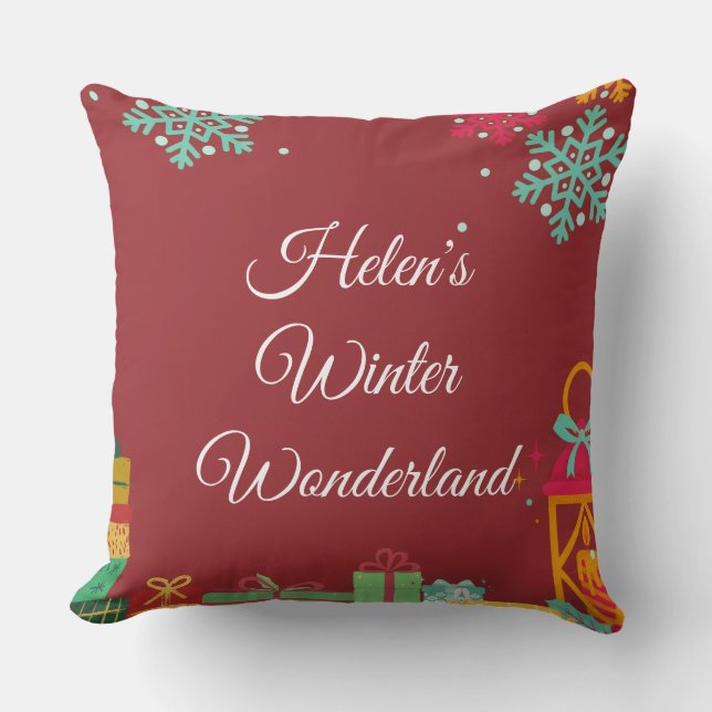 Personalized Christmas Pillow Kissen (Vorderseite)