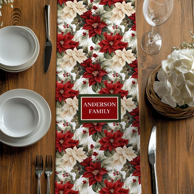 Personalized Christmas Runner Trendy Table Decor Mittelgroßer Tischläufer (Personalized Christmas Runner Trendy Table Decor)