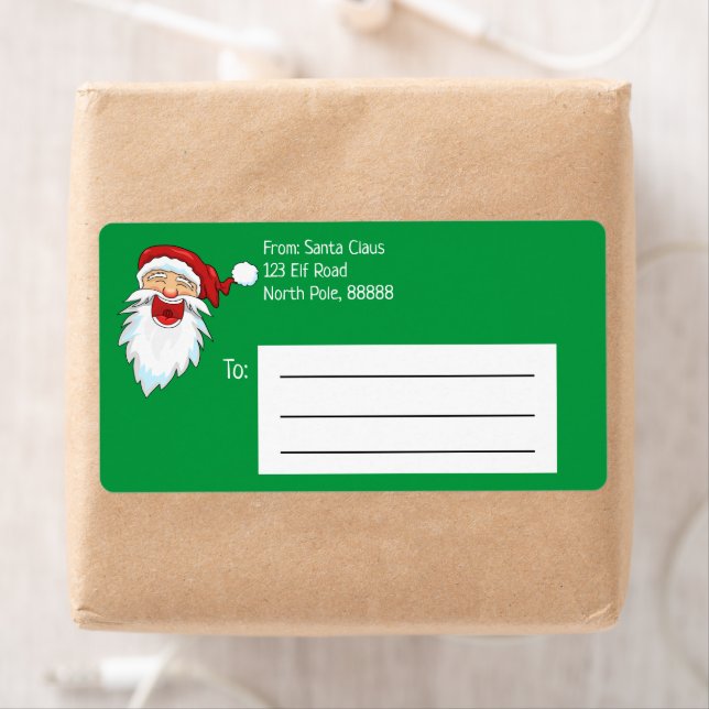 Personalized Christmas Santa Claus Mailing Label (Insitu)