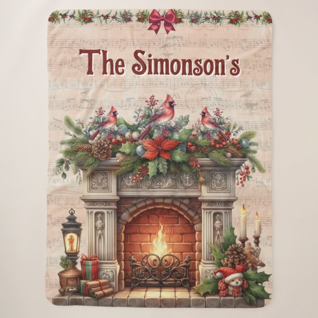 Personalized Christmas Sherpadecke (Vorderseite)