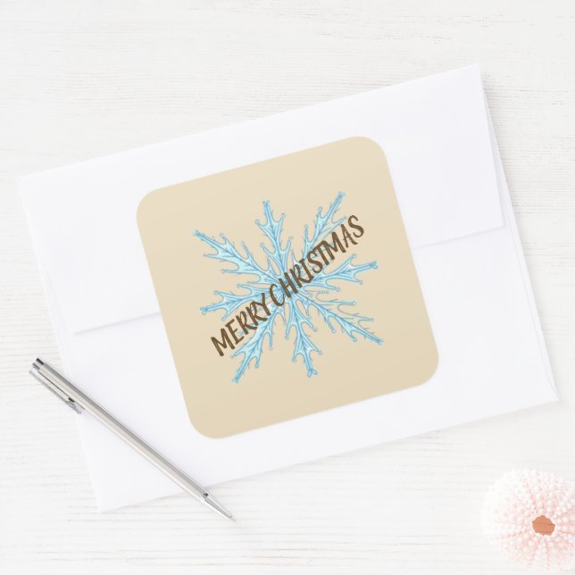 Personalized Christmas Snowflake Stickers – Labels (Enveloppe)