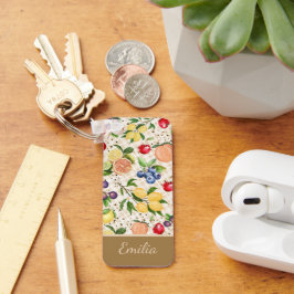 Personalized citrus Brown and beige pattern Schlüsselanhänger