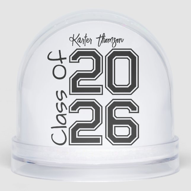 Personalized Class of Year Graduation Keepsake Schneekugeln (Vorderseite)