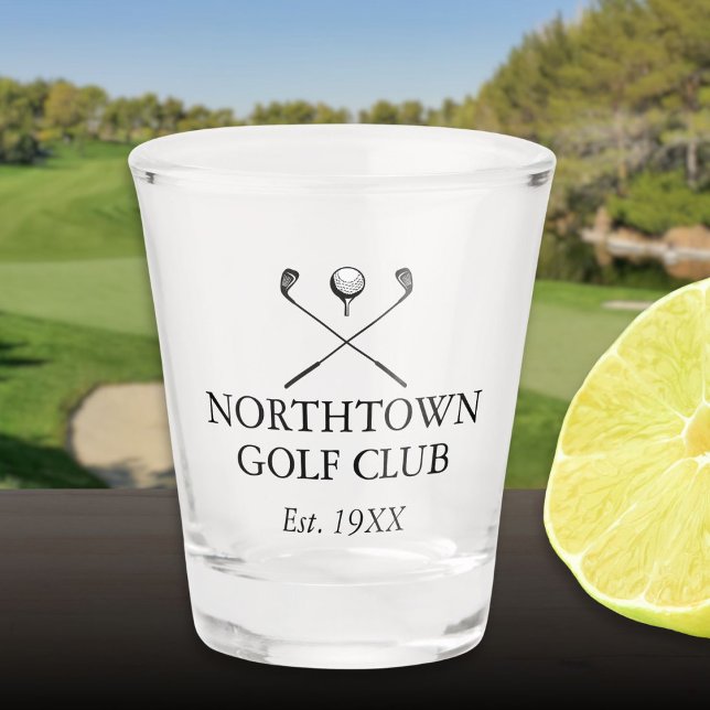 Personalized Classic Golf Club Name Schnapsglas (Personalized Classic Golf Club Name Shot Glass)