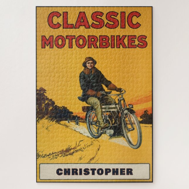 Personalized Classic Vintage Motorbike Collector   (Vertikal)