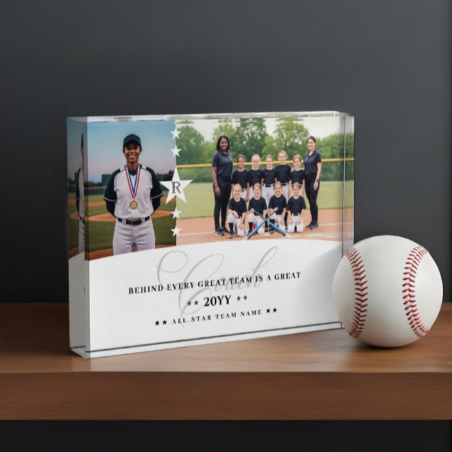 Personalized Coach Appreciation Gift Team Photos Fotoblock (Personalized Coach Appreciation Gift Team Photos)