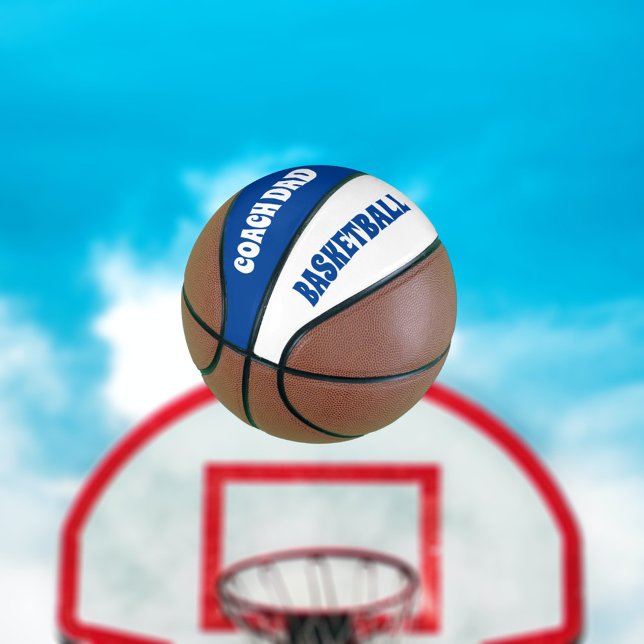 Personalized Coach Dad Basketball (Perfect basketball for your Dad. Just add his name!)