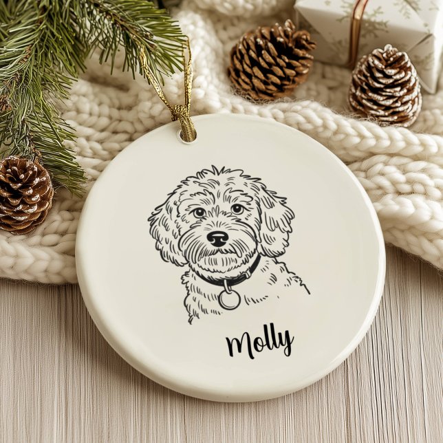 Personalized Cockapoo Dog Christmas Keramik Ornament (Von Creator hochgeladen)