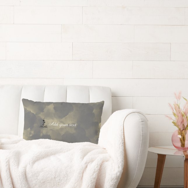 Personalized Color & Text Pillow for Stylish Homes Lendenkissen (Liege)