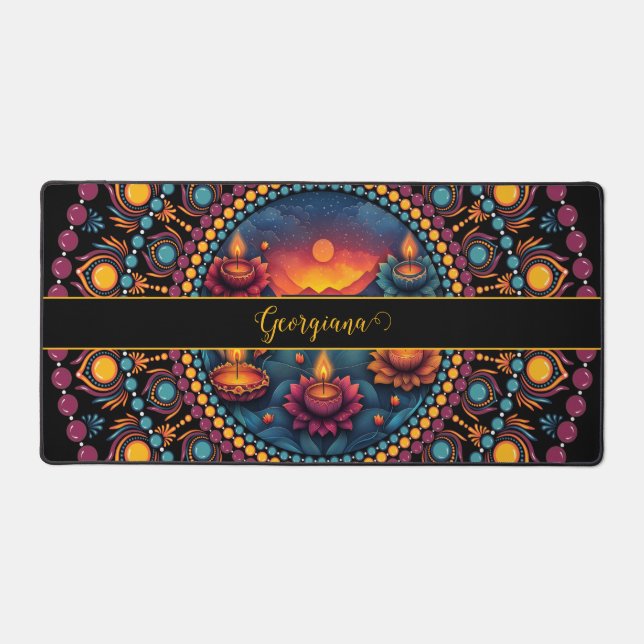 Personalized Colorful Diwali Festival Mandala (Recto)