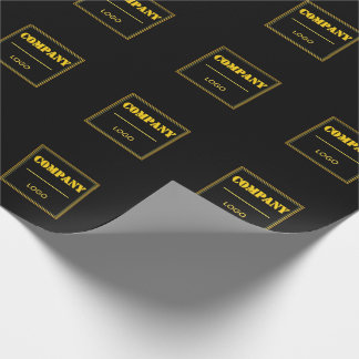 Personalized Company Black Modern Custom Business Geschenkpapier