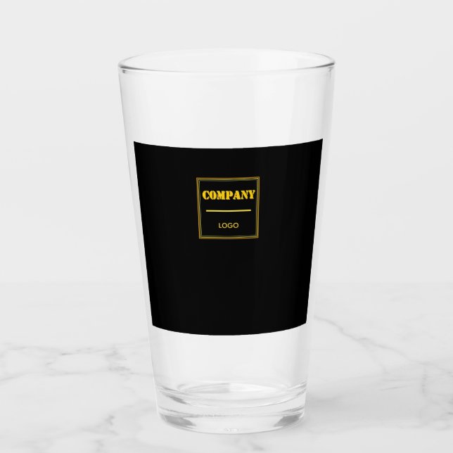 Personalized Company Black Modern Custom Business Glas (Vorderseite)
