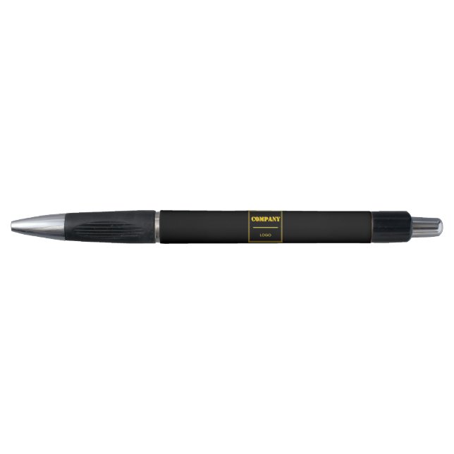 Personalized Company Black Modern Custom Business Kugelschreiber (Vorderseite)