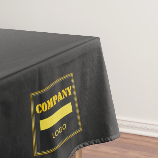 Personalized Company Black Modern Custom Business Tischdecke (Beispiel)