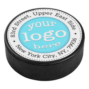 Personalized Company Business Logo Website Address Eishockey Puck