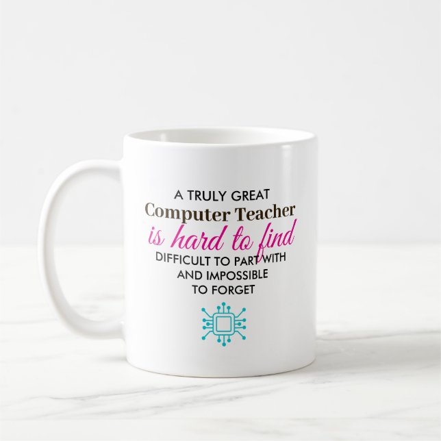 Personalized Computer Teacher Appreciation Gift Kaffeetasse (Links)