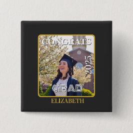 Personalized congrats grad 2025 button