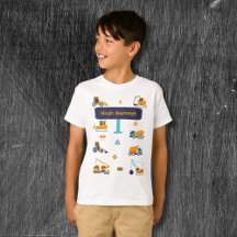 Personalized Construction Truck T-Shirt for Boys