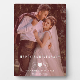 Personalized Contemporary Anniversary Keepsake Fotoplatte