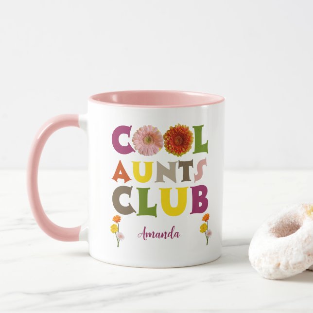 Personalized Cool Aunts Club Coffee Tasse (Mit Donut)
