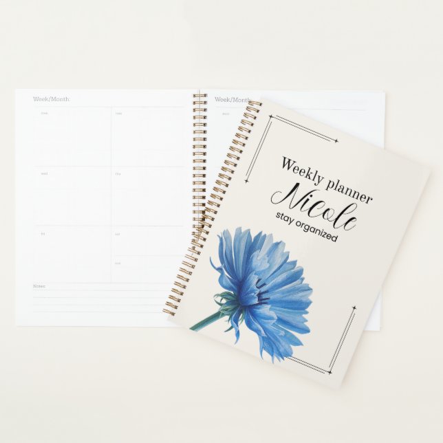 Personalized Cornflower Weekly Planner  Planer (Anzeige)