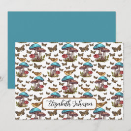 Personalized Cottagecore Botanical Note Card Mitteilungskarte