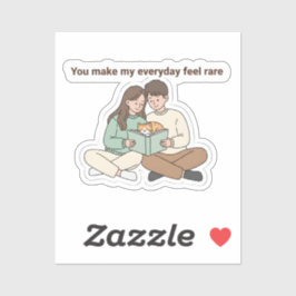 Personalized Couple and Pet Family Gifts  Aufkleber