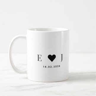 Personalized Couple Initial Mug | Date Mug Kaffeetasse