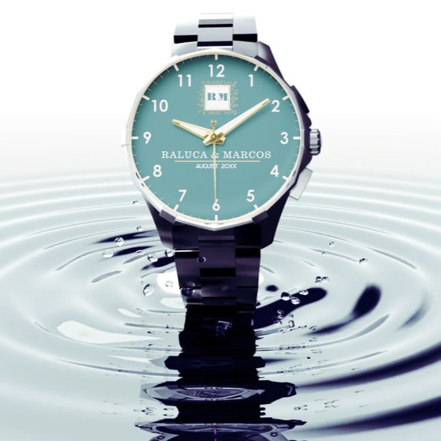 Personalized couple name anniversary gift armbanduhr (Von Creator hochgeladen)