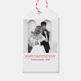 Personalized Couple Names & Year - Elegant Photo  Geschenkanhänger