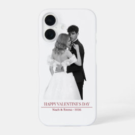 Personalized Couple Names & Year - Elegant Photo  iPhone 16 Hülle