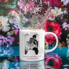 Personalized Couple Names & Year - Elegant Photo  Kaffeetasse