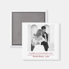 Personalized Couple Names & Year - Elegant Photo  Magnet