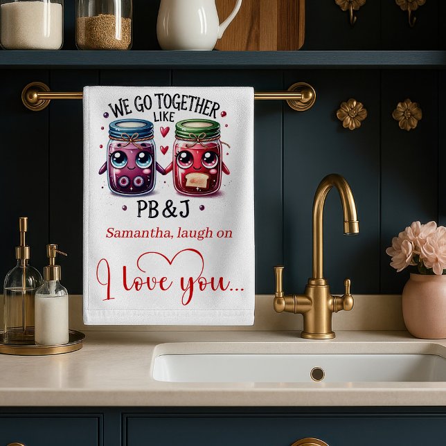 Personalized Couple Valentine Funny Food Towel Geschirrtuch (Personalized Couple Valentine Funny Food Towel)