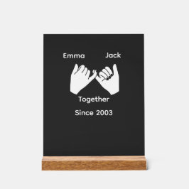 Personalized couple with custom names and year acrylschild