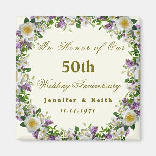 Personalized Couples 50th Wedding Anniversary Magnet