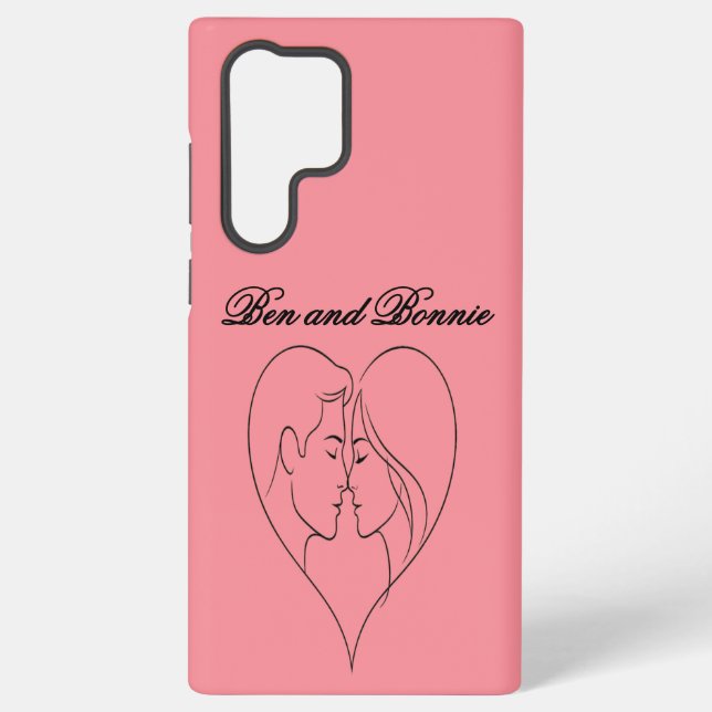 Personalized Couples Samsung & iPhone Case Galaxy Hülle (Rückseite)
