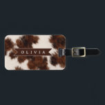 Personalized Cow Print Cowgirl Western Style Gift Gepäckanhänger<br><div class="desc">There is something timeless and effortlessly cool about cow print. It seems fun, fashionable, and a touch daring because it combines rustic charm with contemporary design. This personalized cow print collection was created for people who love western inspired aesthetics, cozy country vibes, and designs that feel both trendy and personal....</div>