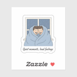Personalized Cozy Couple & Cat Gifts Aufkleber