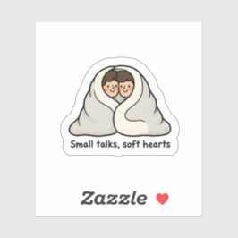 Personalized Cozy Couple in Blanket Custom Gifts  Aufkleber