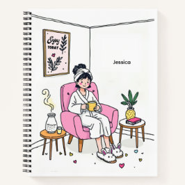Personalized Cozy Daughter Gift Cute Self Care Notizbuch