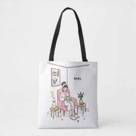 Personalized Cozy Mom Gift Cute Self Care Relaxing Tasche