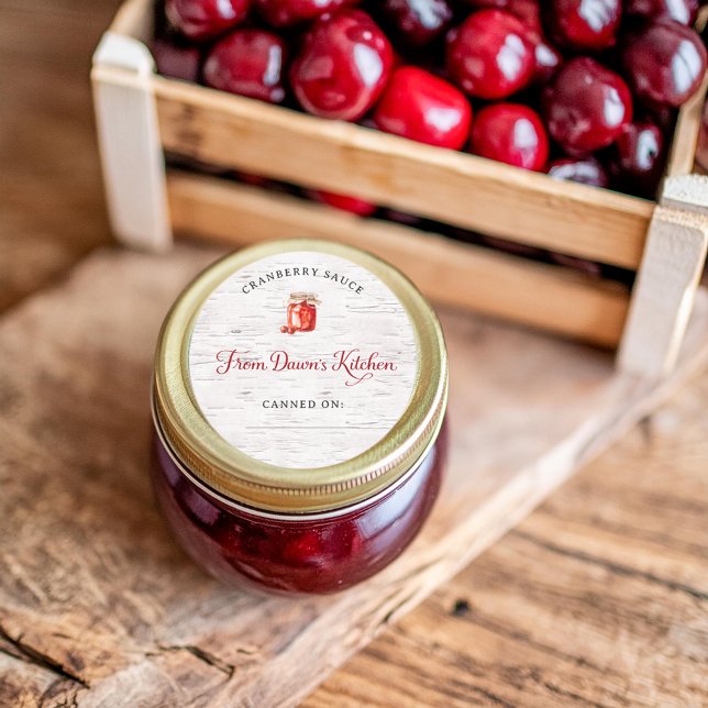Personalized Cranberry Sauce Canning Stickers (Créateur téléchargé)