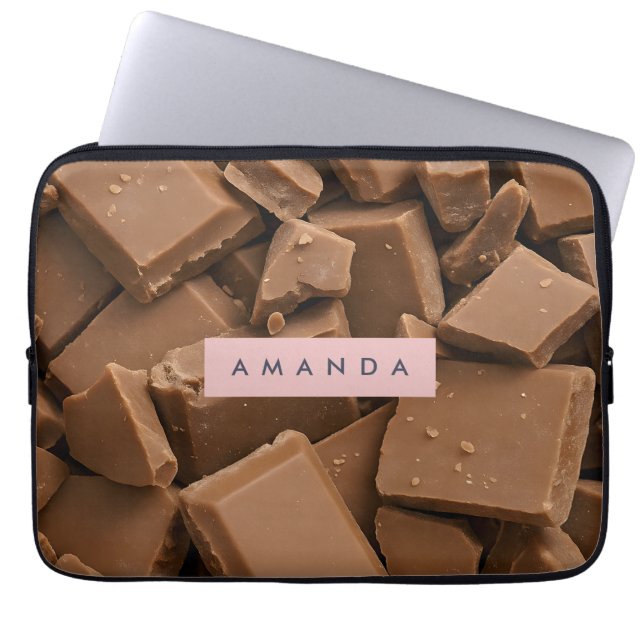 Personalized Creamy Milk Chocolate Chunk  Laptopschutzhülle (Vorderseite)